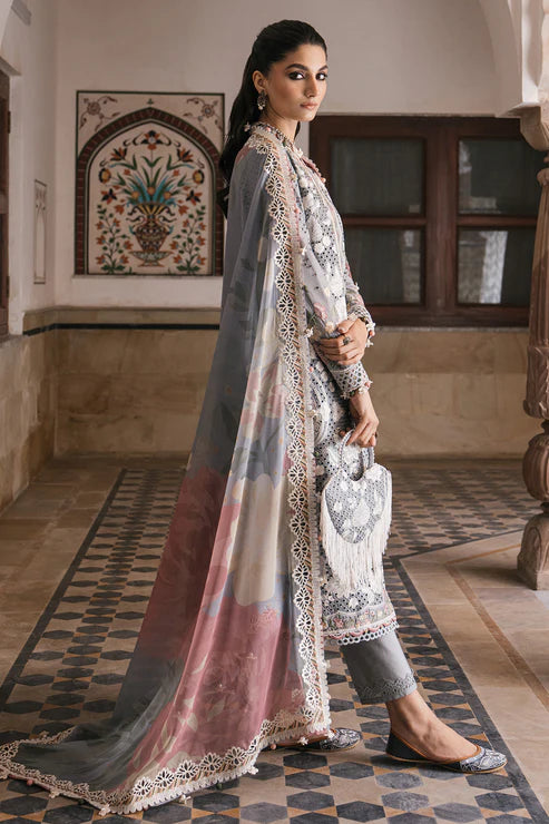 Shahkaar By Jazmin Unstitched 3 Piece Embroidered Lawn Suit JZ24SK D-03 - Festive Collection Brand Mafia by Zonash