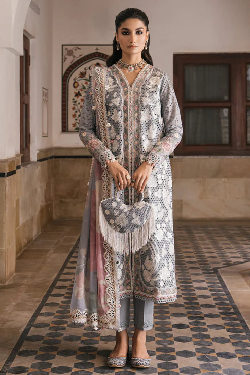 Shahkaar By Jazmin Unstitched 3 Piece Embroidered Lawn Suit JZ24SK D-03 - Festive Collection Brand Mafia by Zonash