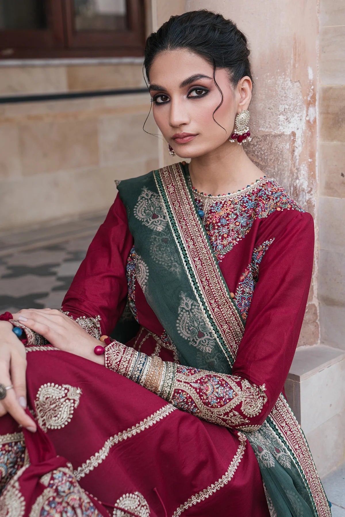 Shahkaar By Jazmin Unstitched 3 Piece Embroidered Lawn Suit JZ24SK D-11 - Festive Collection Brand Mafia by Zonash