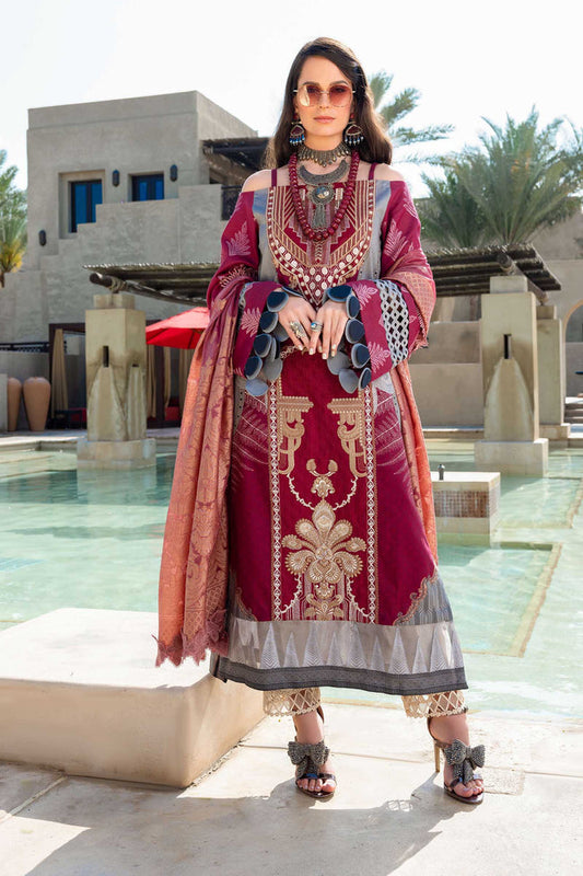 Shiza Hassan Unstitched 3 Piece Embroidered Lawn Suit SH21LL 09-B FATIN - Luxury Collection Brand Mafia by Zonash