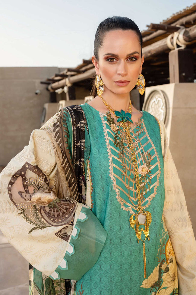 Shiza Hassan Unstitched 3 Piece Embroidered Lawn Suit SH21LL 10-A LIYANA - Luxury Collection Brand Mafia by Zonash