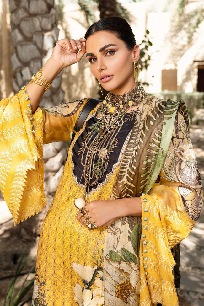 Shiza Hassan Unstitched 3 Piece Embroidered Lawn Suit SH21LL 10-B LIYANA - Luxury Collection Brand Mafia by Zonash