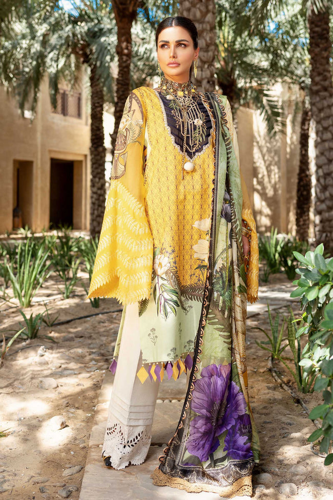 Shiza Hassan Unstitched 3 Piece Embroidered Lawn Suit SH21LL 10-B LIYANA - Luxury Collection Brand Mafia by Zonash