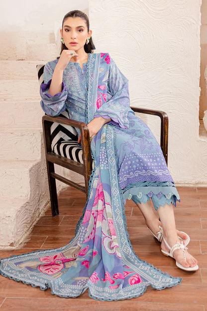 Signature Prints By Nureh Unstitched 3 Piece Printed Lawn Suit NU24SPU SP-102 - Summer Collection Brand Mafia by Zonash