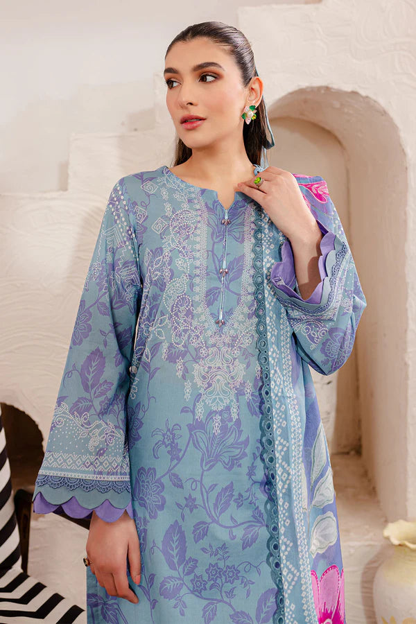 Signature Prints By Nureh Unstitched 3 Piece Printed Lawn Suit NU24SPU SP-102 - Summer Collection Brand Mafia by Zonash