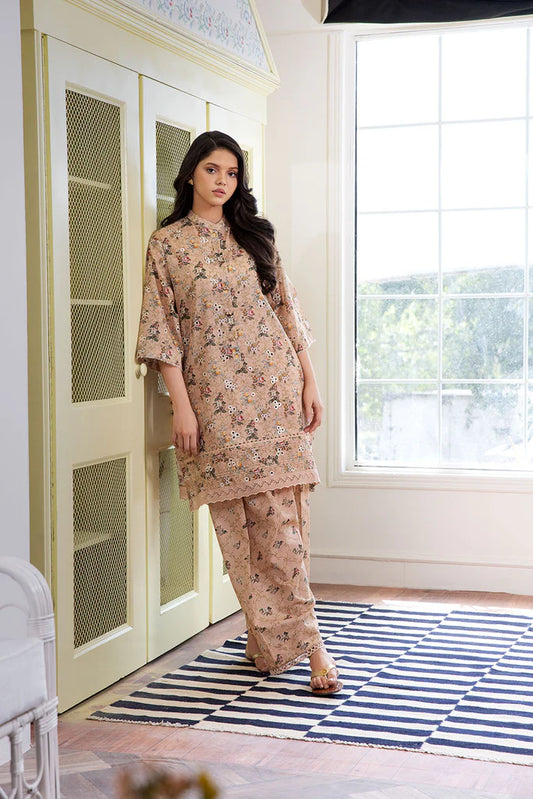 Sobia Nazir Basic Unstitched 2 Piece Embroidered Lawn Suit SN24B 1B - Summer Collection - Brand Mafia by Zonash