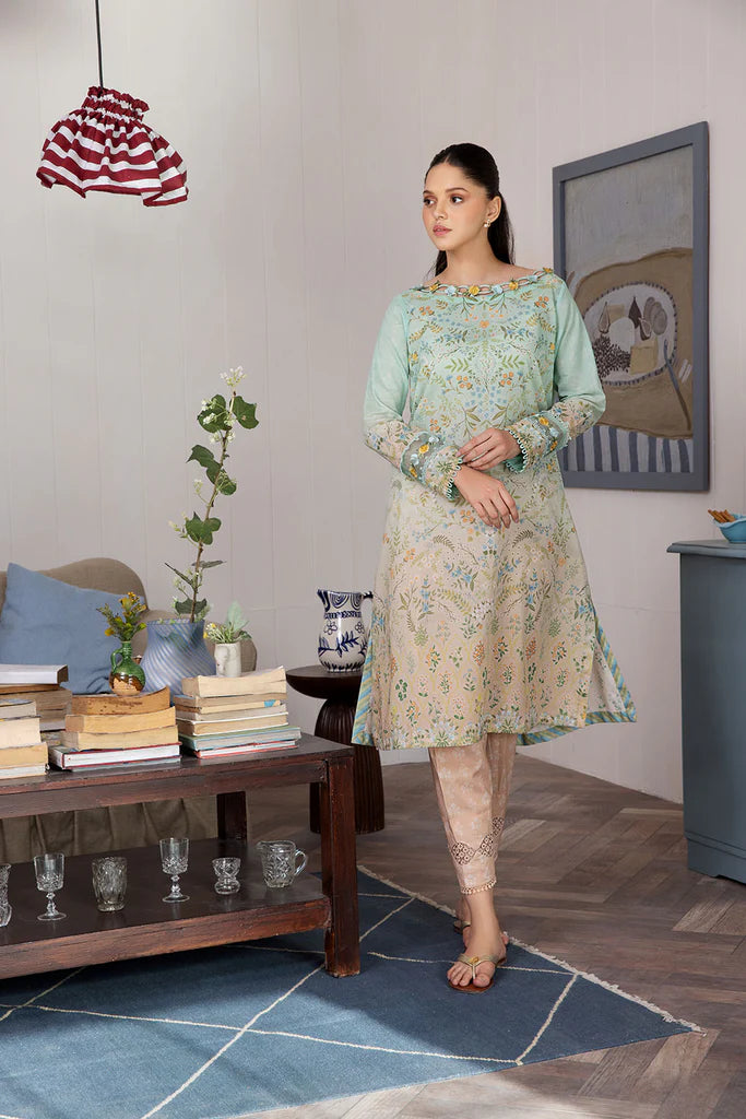 Sobia Nazir Basic Unstitched 2 Piece Embroidered Lawn Suit SN24B 2B - Summer Collection - Brand Mafia by Zonash