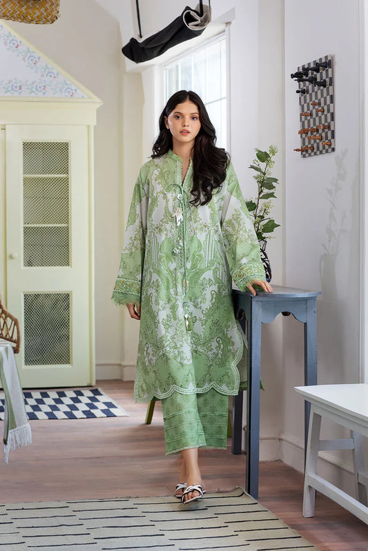 Sobia Nazir Basic Unstitched 2 Piece Embroidered Lawn Suit SN24B 3B - Summer Collection - Brand Mafia by Zonash