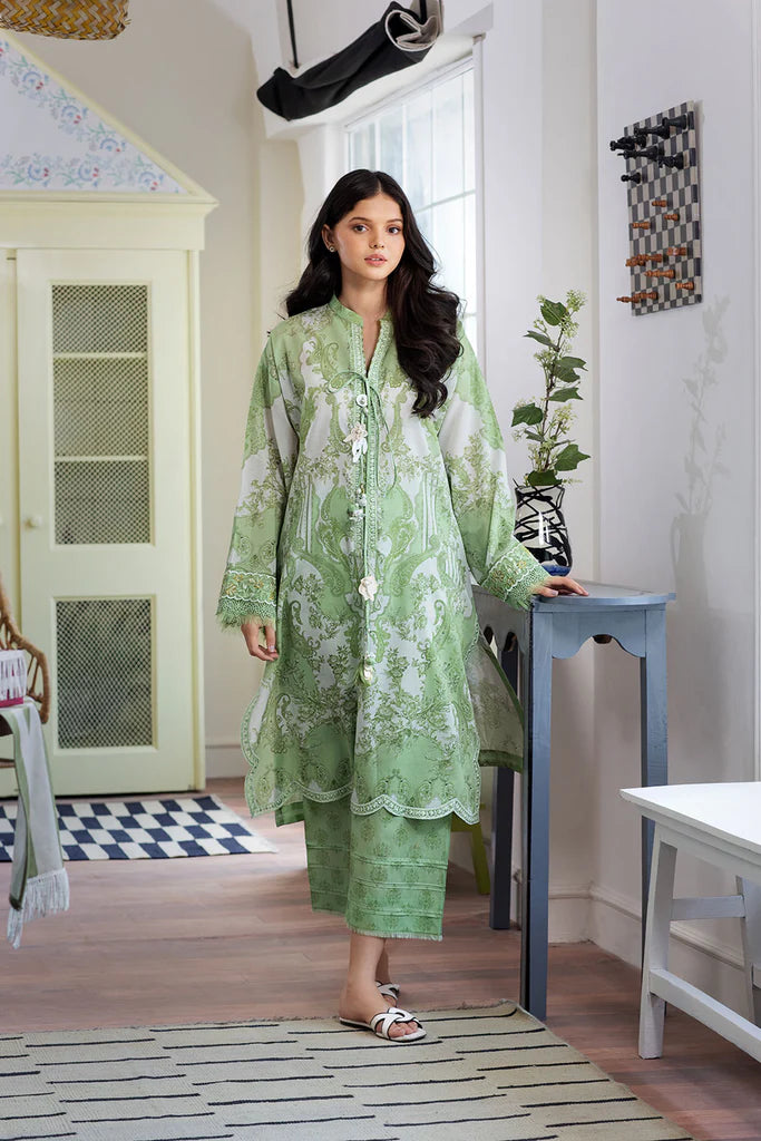 Sobia Nazir Basic Unstitched 2 Piece Embroidered Lawn Suit SN24B 3B - Summer Collection - Brand Mafia by Zonash