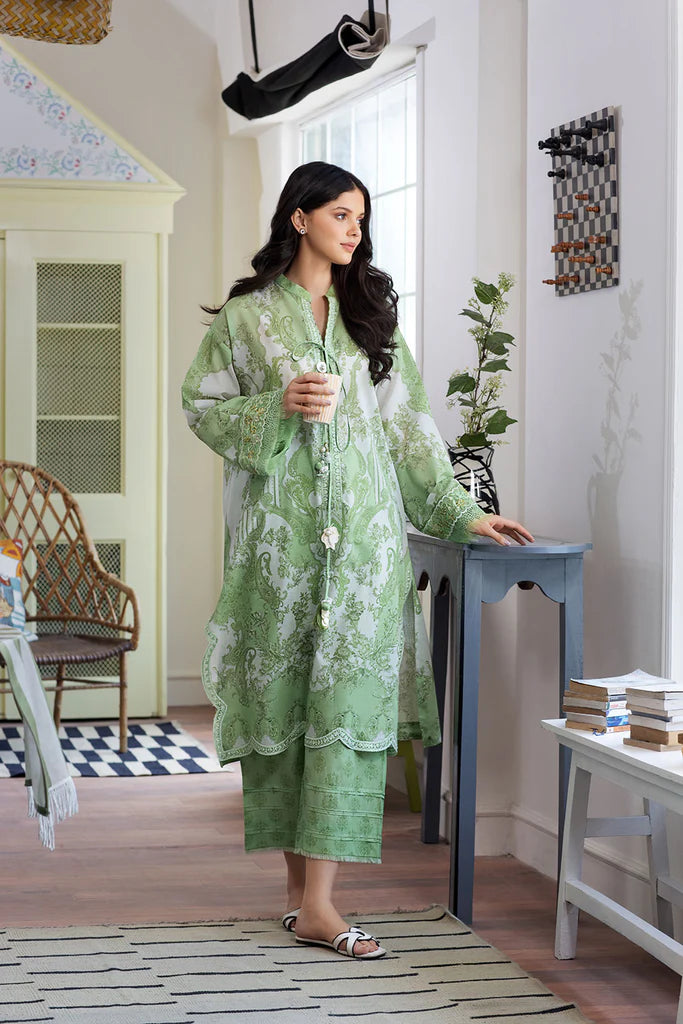 Sobia Nazir Basic Unstitched 2 Piece Embroidered Lawn Suit SN24B 3B - Summer Collection - Brand Mafia by Zonash