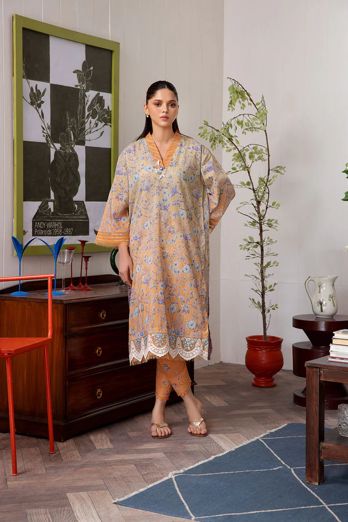 Sobia Nazir Basic Unstitched 2 Piece Embroidered Lawn Suit SN24B 4A - Summer Collection - Brand Mafia by Zonash