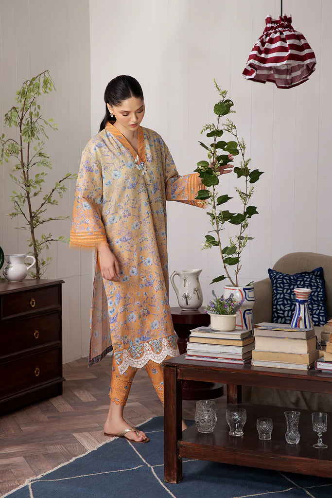 Sobia Nazir Basic Unstitched 2 Piece Embroidered Lawn Suit SN24B 4A - Summer Collection - Brand Mafia by Zonash