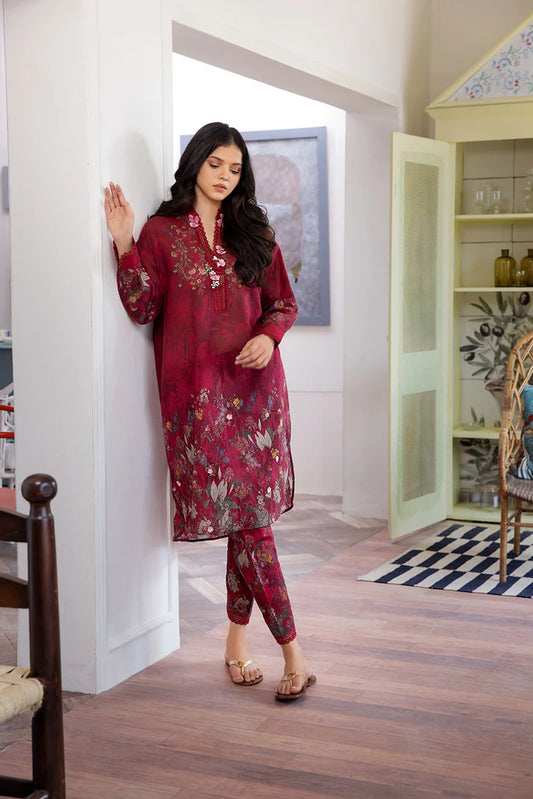 Sobia Nazir Basic Unstitched 2 Piece Embroidered Lawn Suit SN24B 5A - Summer Collection - Brand Mafia by Zonash