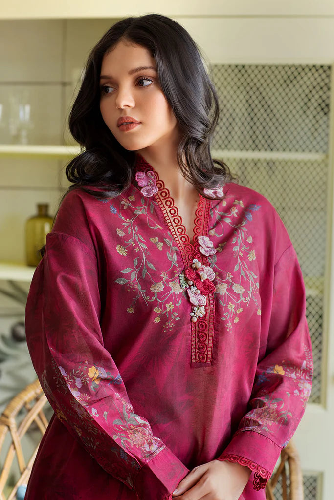 Sobia Nazir Basic Unstitched 2 Piece Embroidered Lawn Suit SN24B 5A - Summer Collection - Brand Mafia by Zonash