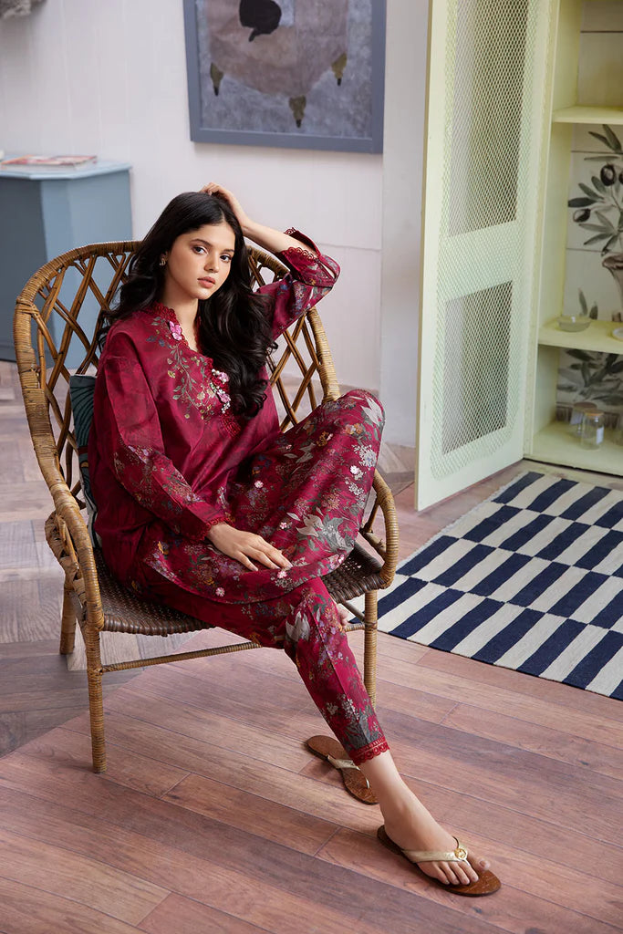 Sobia Nazir Basic Unstitched 2 Piece Embroidered Lawn Suit SN24B 5A - Summer Collection - Brand Mafia by Zonash