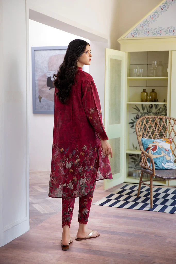 Sobia Nazir Basic Unstitched 2 Piece Embroidered Lawn Suit SN24B 5A - Summer Collection - Brand Mafia by Zonash