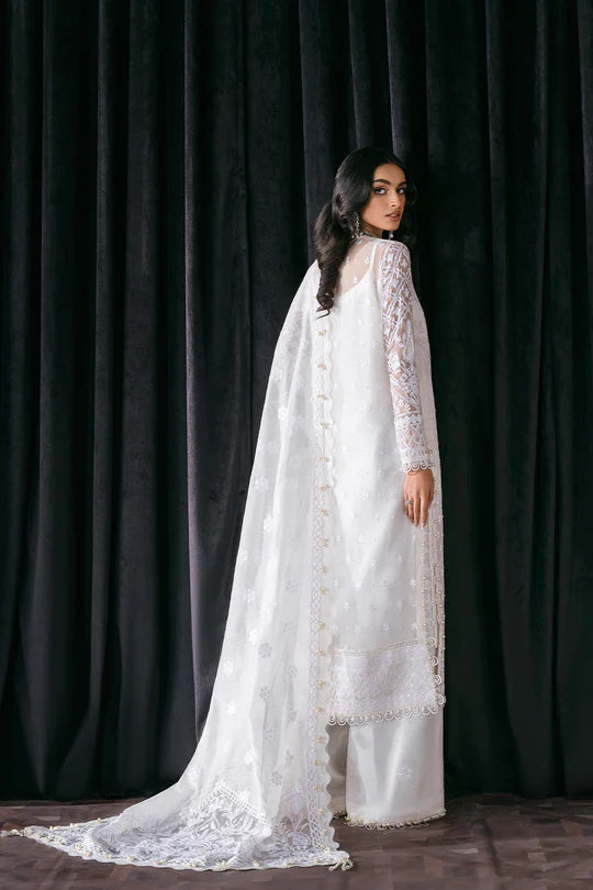 Starlet By Afrozeh Unstitched 3 Piece Embroidered Chiffon Suit AF23ST-V1-09 Moonstone - Luxury Collection Brand Mafia by Zonash