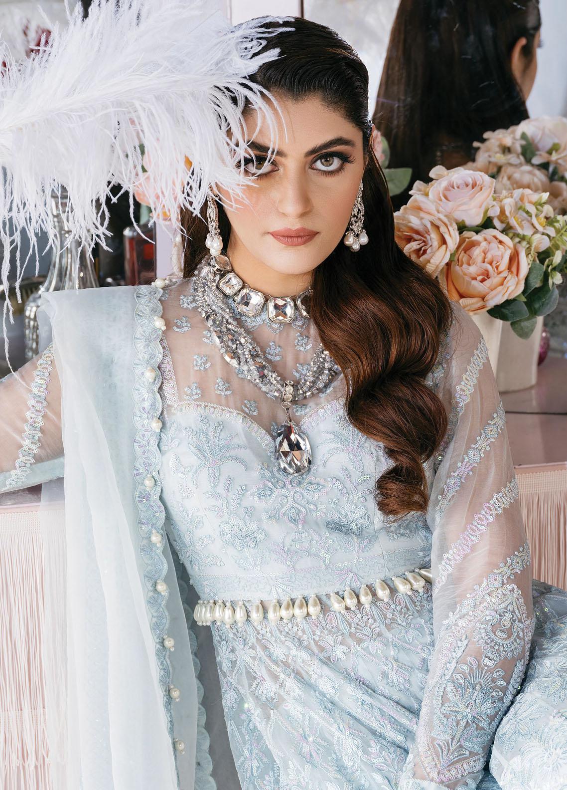 Starlet By Afrozeh Unstitched 3 Piece Embroidered Chiffon Suit AF23ST-V1-10 Gossamer - Luxury Collection Brand Mafia by Zonash