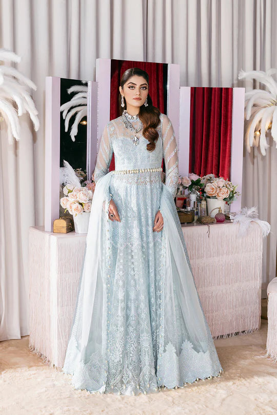 Starlet By Afrozeh Unstitched 3 Piece Embroidered Chiffon Suit AF23ST-V1-10 Gossamer - Luxury Collection Brand Mafia by Zonash