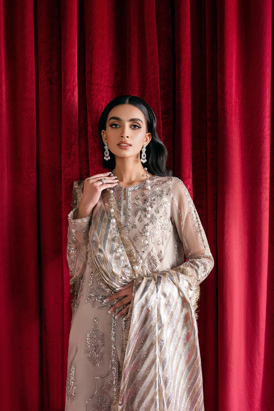 Starlet By Afrozeh Unstitched 3 Piece Embroidered Organza Suit AF23ST-V1-02 Pearl Dream - Luxury Collection Brand Mafia by Zonash