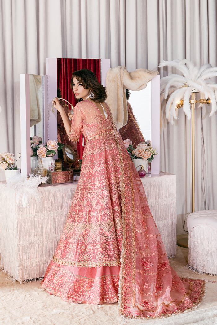 Starlet By Afrozeh Unstitched 3 Piece Embroidered Organza Suit AF23ST-V1-08 Flamingo Flair - Luxury Collection Brand Mafia by Zonash