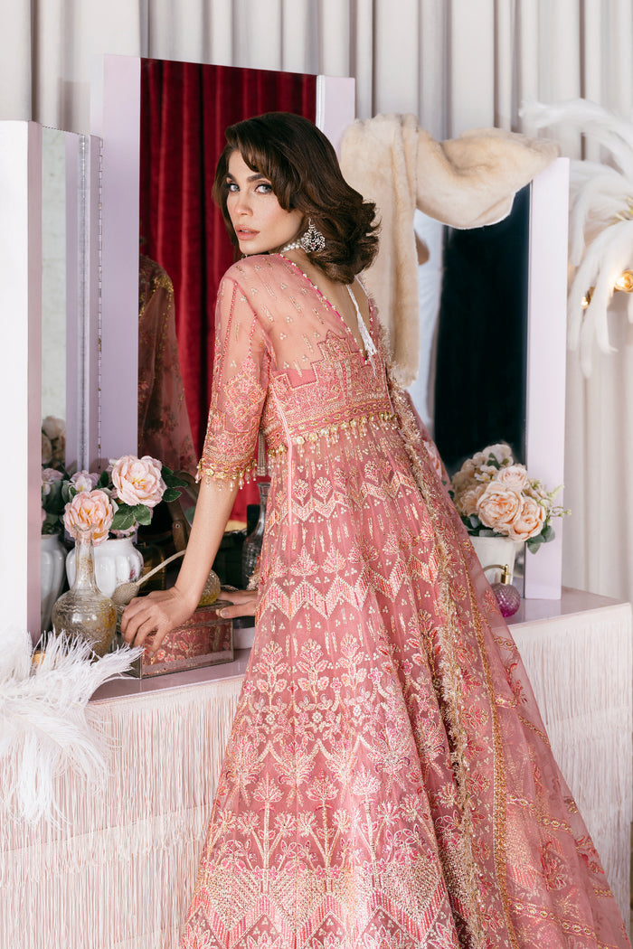 Starlet By Afrozeh Unstitched 3 Piece Embroidered Organza Suit AF23ST-V1-08 Flamingo Flair - Luxury Collection Brand Mafia by Zonash