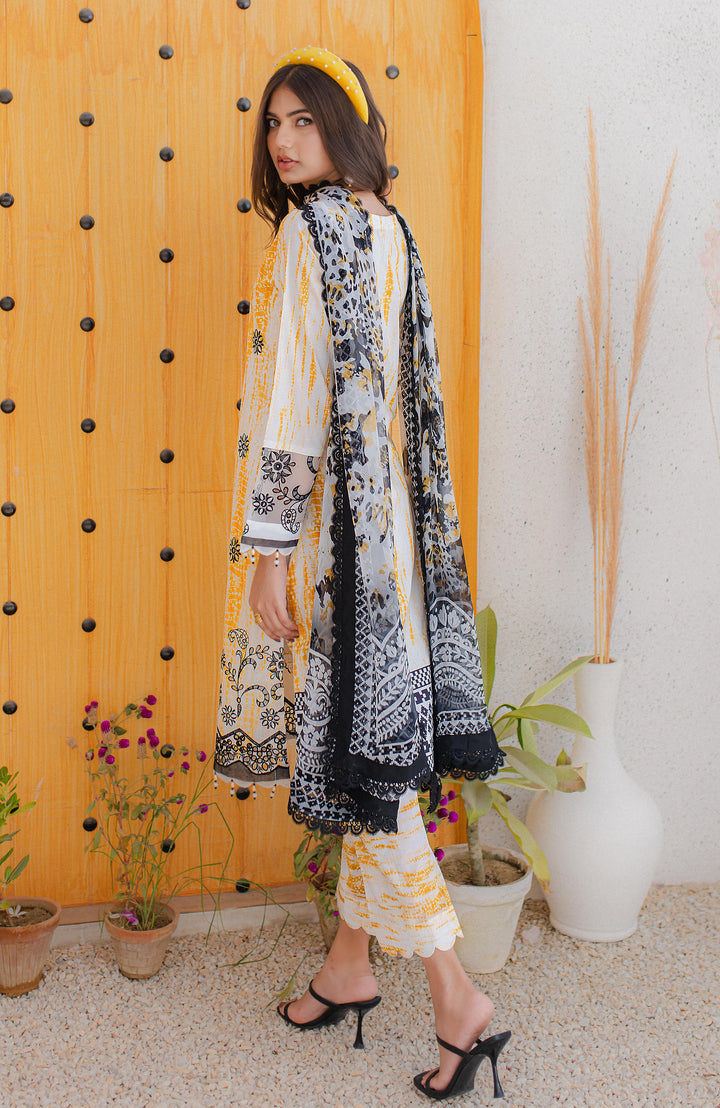 Sunshine Bloom By Al Zohaib Printkari Edition Unstitched 3 Piece Embroidered Cambric Suit AZ23PK 06 - Winter Collection Brand Mafia by Zonash