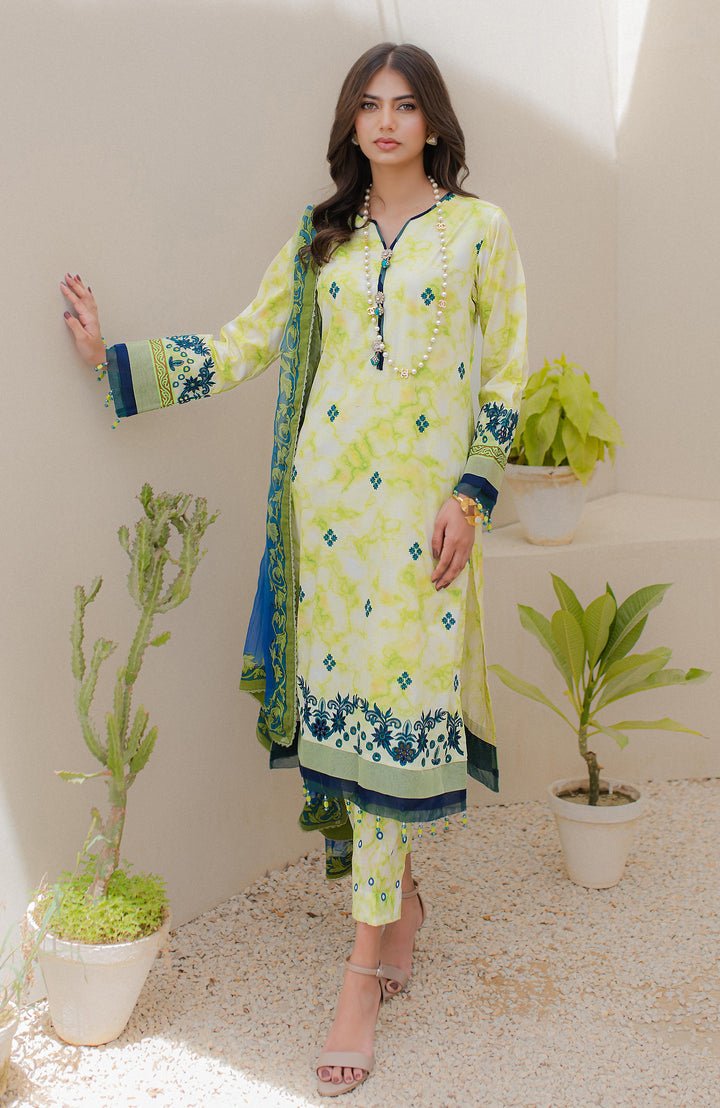 Sunshine Bloom By Al Zohaib Printkari Edition Unstitched 3 Piece Embroidered Cambric Suit AZ23PK 10 - Winter Collection Brand Mafia by Zonash