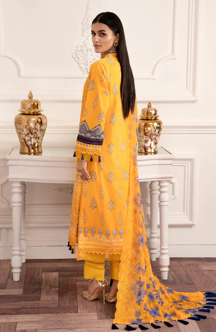 Sunshine Bloom By Al Zohaib Unstitched 3 Piece Digital Printed Cambric Suit with Bamber Chikankari Dupatta - Summer Collection