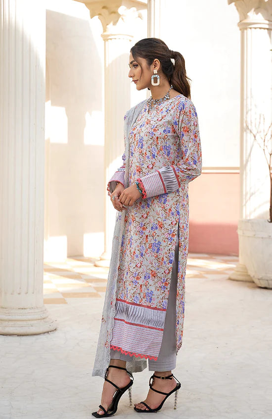 Sunshine Bloom By Al Zohaib Unstitched 3 Piece Digital Printed Lawn Suit with Bamber Chikankari Dupatta - Summer Collection