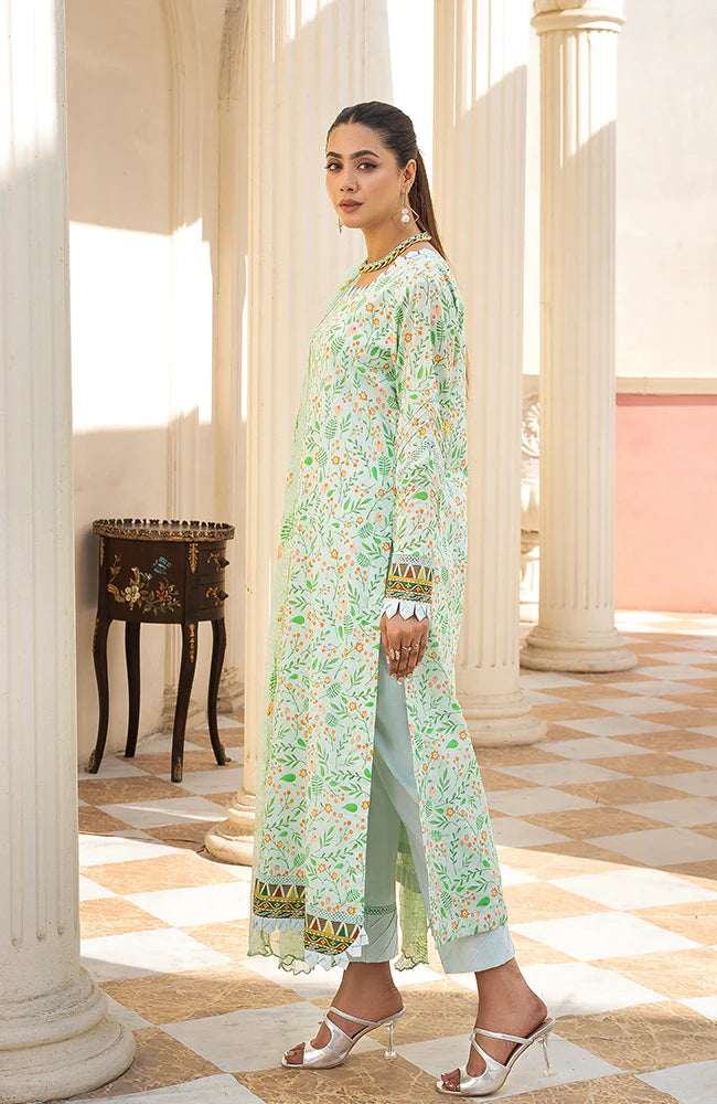 Sunshine Bloom By Al Zohaib Unstitched 3 Piece Digital Printed Lawn Suit with Bamber Chikankari Dupatta - Summer Collection