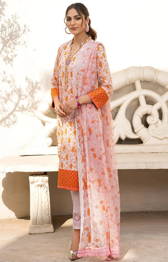 Sunshine Bloom By Al Zohaib Unstitched 3 Piece Digital Printed Lawn Suit with Bamber Chikankari Dupatta - Summer Collection