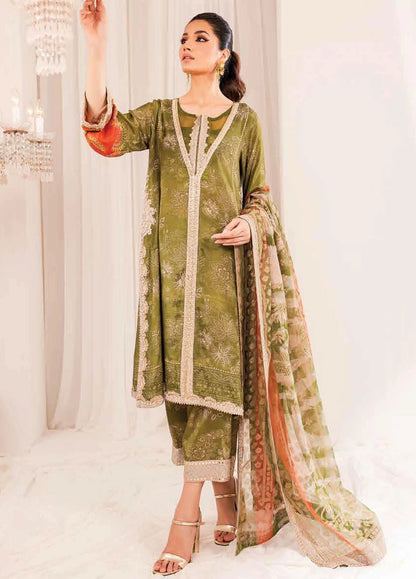 Tabeer By Charizma Unstitched 3 Piece Embroidered Silk Suit TSCRZ23 CTW-10 - Winter Collection Brand Mafia by Zonash