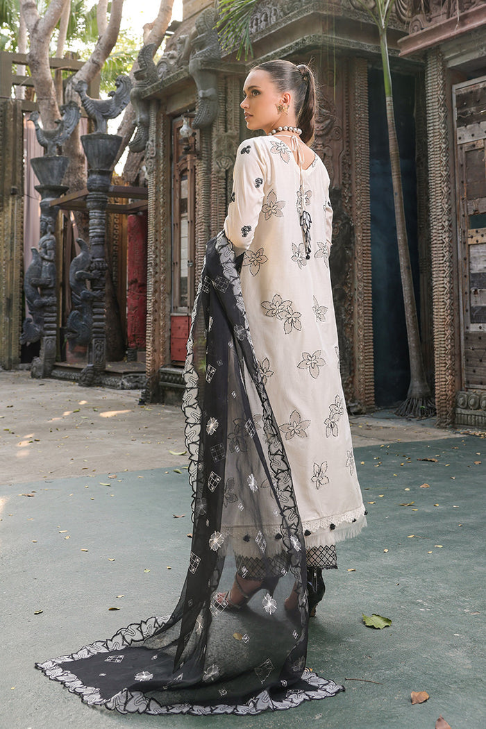 Tabeer Unstitched 3 Piece Embroidered Lawn Suit TBR24L D-01 ZAINA - Summer Collection - Brand Mafia by Zonash