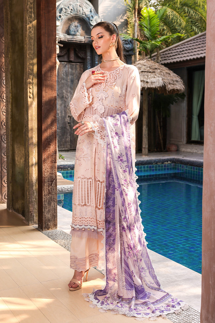 Tabeer Unstitched 3 Piece Embroidered Lawn Suit TBR24L D-08 ELVIN - Summer Collection - Brand Mafia by Zonash