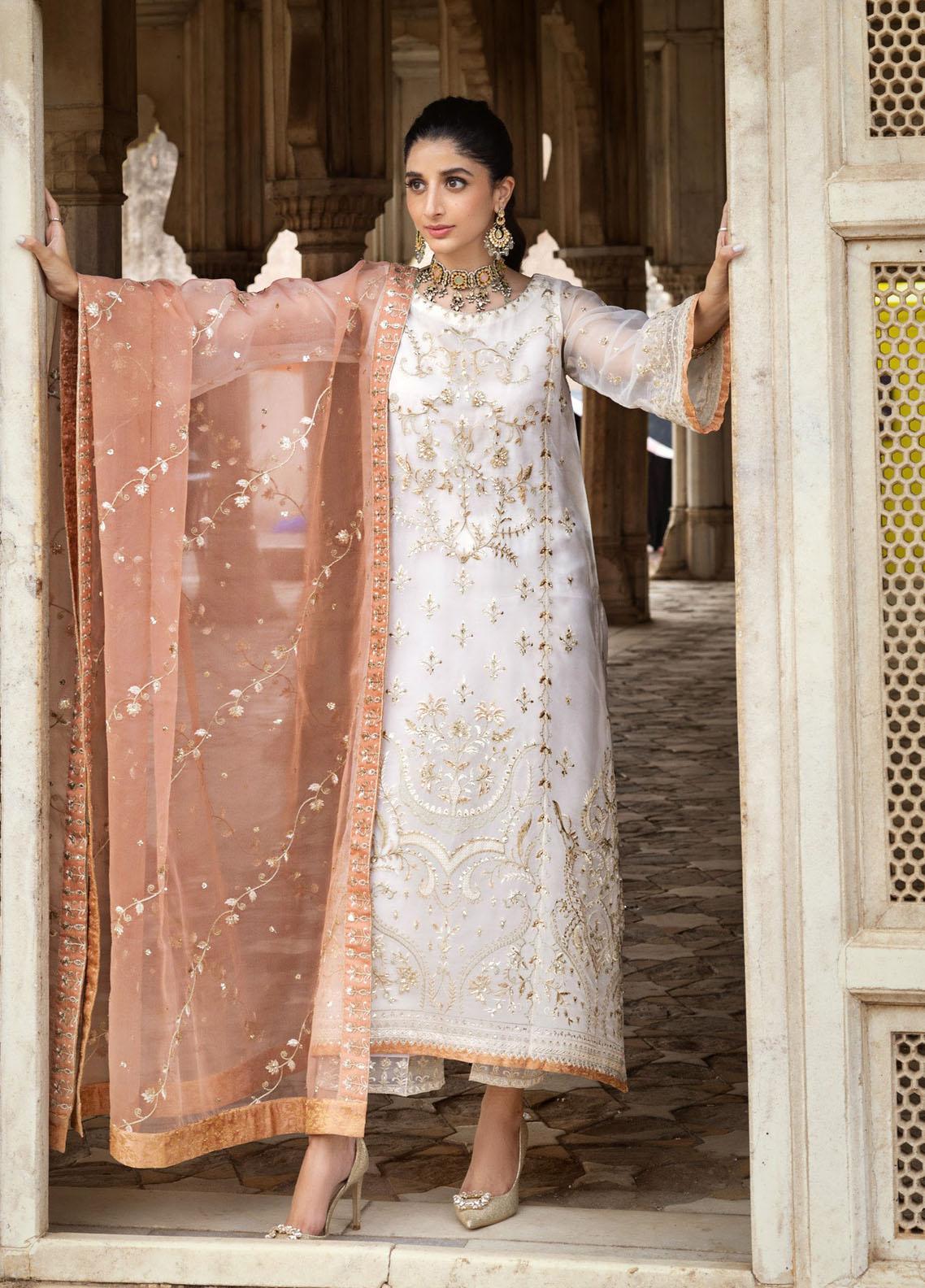 Tahra By Zainab Chottani Unstitched 3 Piece Embroidered Suit TZC23LF D-04 - Mumtaz - Luxury Festive Collection Brand Mafia by Zonash