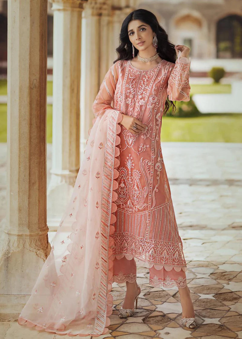 Tahra By Zainab Chottani Unstitched 3 Piece Embroidered Suit TZC23LF D-07 Roushaney - Luxury Festive Collection Brand Mafia by Zonash