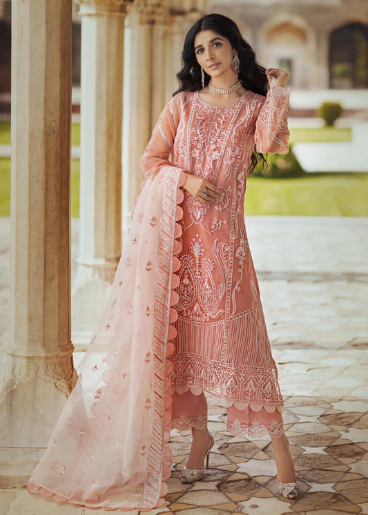 Tahra By Zainab Chottani Unstitched 3 Piece Embroidered Suit TZC23LF D-07 Roushaney - Luxury Festive Collection Brand Mafia by Zonash