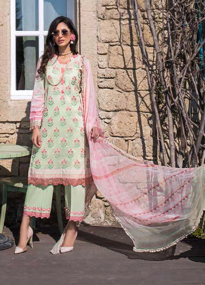 Tahra by Zainab Chottani Unstitched 3 Piece Embroidered Lawn Suit TZC21L 2A MYSTIC ROSE - Summer Collection Brand Mafia by Zonash