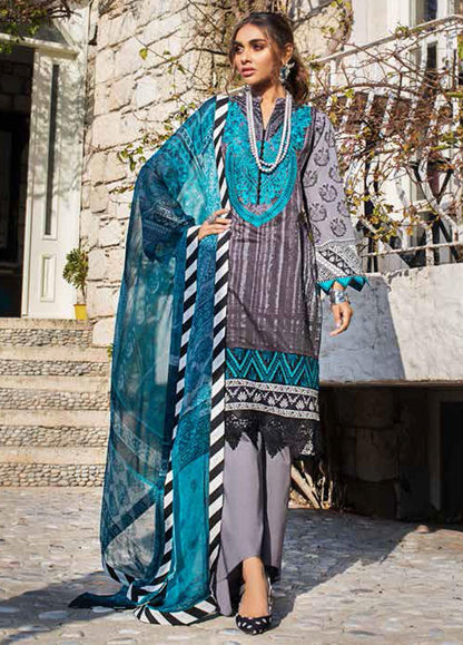 Tahra by Zainab Chottani Unstitched 3 Piece Embroidered Lawn Suit TZC21L 7A STUNNER NUMBER - Summer Collection Brand Mafia by Zonash