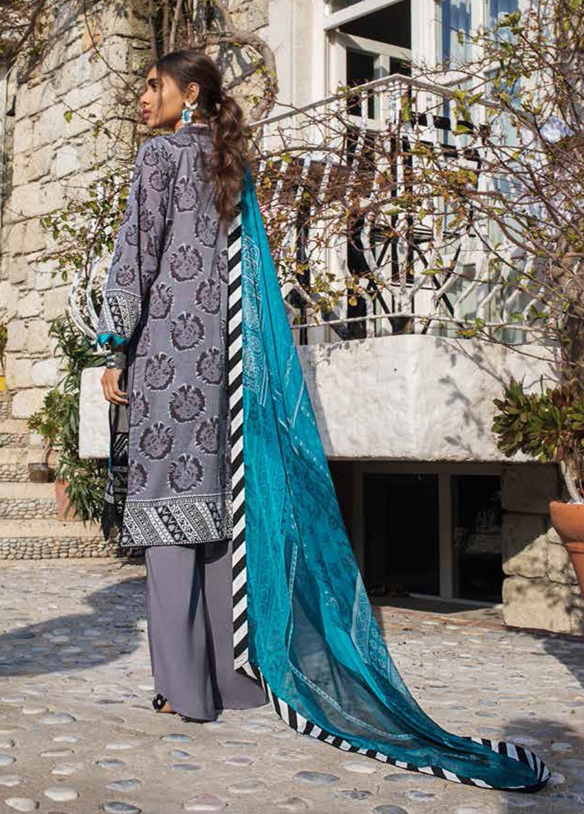 Tahra by Zainab Chottani Unstitched 3 Piece Embroidered Lawn Suit TZC21L 7A STUNNER NUMBER - Summer Collection Brand Mafia by Zonash