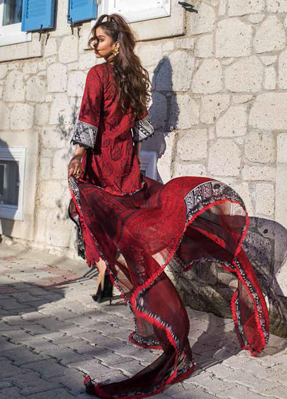 Tahra by Zainab Chottani Unstitched 3 Piece Embroidered Lawn Suit TZC21L 7B STUNNER NUMBER - Summer Collection Brand Mafia by Zonash