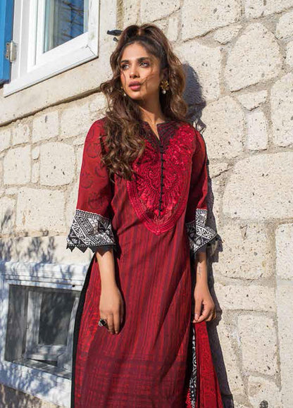 Tahra by Zainab Chottani Unstitched 3 Piece Embroidered Lawn Suit TZC21L 7B STUNNER NUMBER - Summer Collection Brand Mafia by Zonash