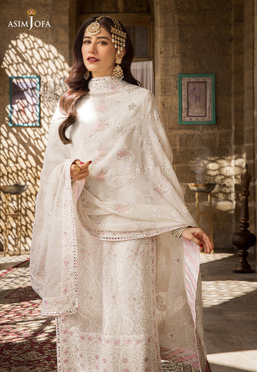 The Mughal Queen by Asim Jofa Embroidered Cotton Suits Unstitched 2 Piece AJMQ-02 - Eid Collection Brand Mafia by Zonash