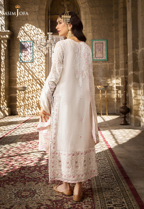 The Mughal Queen by Asim Jofa Embroidered Cotton Suits Unstitched 2 Piece AJMQ-02 - Eid Collection Brand Mafia by Zonash