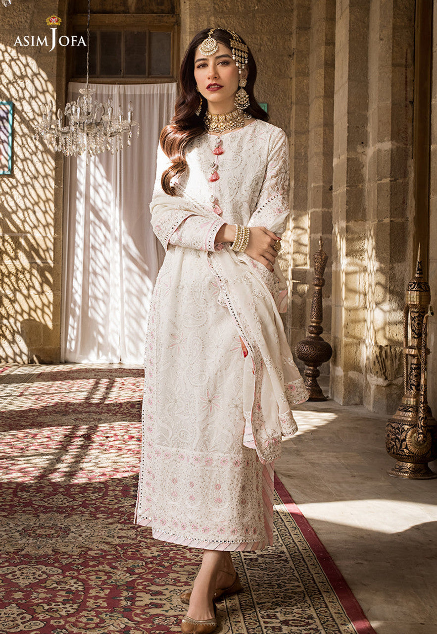 The Mughal Queen by Asim Jofa Embroidered Cotton Suits Unstitched 2 Piece AJMQ-02 - Eid Collection Brand Mafia by Zonash