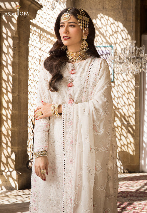 The Mughal Queen by Asim Jofa Embroidered Cotton Suits Unstitched 2 Piece AJMQ-02 - Eid Collection Brand Mafia by Zonash