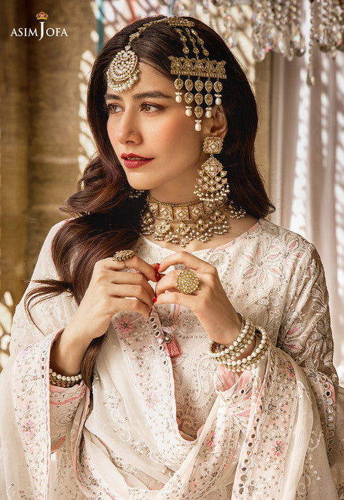 The Mughal Queen by Asim Jofa Embroidered Cotton Suits Unstitched 2 Piece AJMQ-02 - Eid Collection Brand Mafia by Zonash