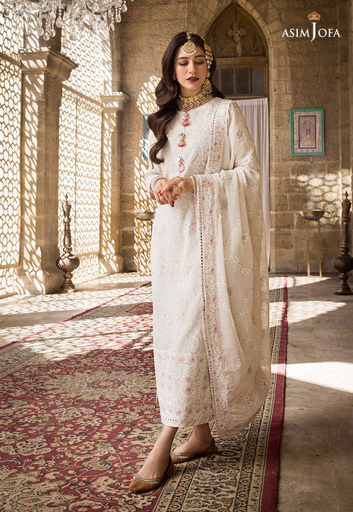 The Mughal Queen by Asim Jofa Embroidered Cotton Suits Unstitched 2 Piece AJMQ-02 - Eid Collection Brand Mafia by Zonash