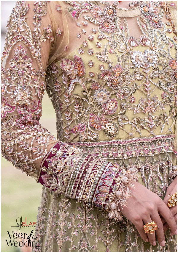 Veer Di Wedding by Elaf Unstitched 3 Piece Embroidered Suit EF22VW EVW 03 - Bridal Collection Brand Mafia by Zonash